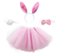 4 PEICE GIRLS PINK EASTER TUTU & HEADBAND